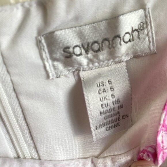 Savannah Girl’s Size 6 White Pink Sundress Easter Summer Spring  Dress New - Picture 5 of 9